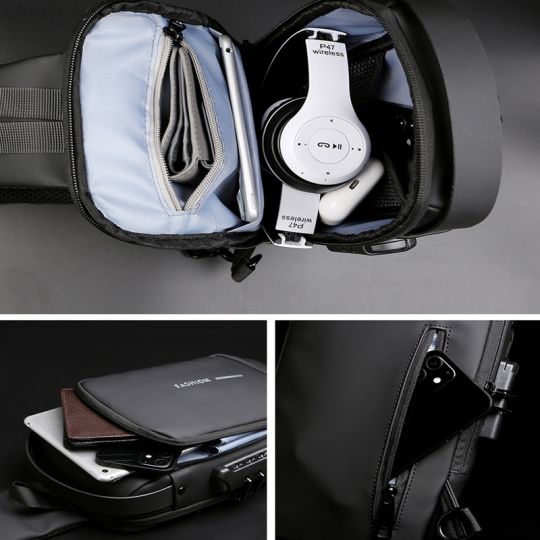 Premium Crossbody Chest Bag | Waterproof & USB Ready