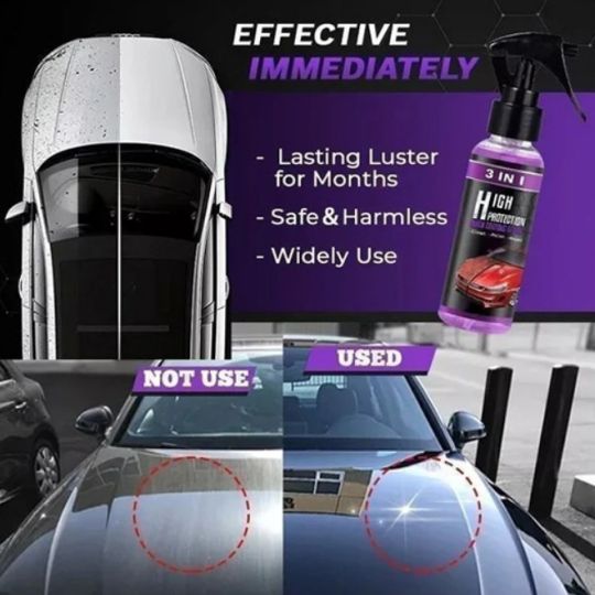 Shine Armor Fortify Quick Coat | 3-in-1 Ceramic Car Wax & Hydrophobic Spray 120ml
