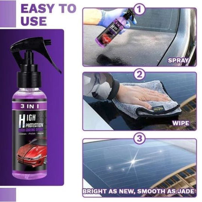 Shine Armor Fortify Quick Coat | 3-in-1 Ceramic Car Wax & Hydrophobic Spray 120ml