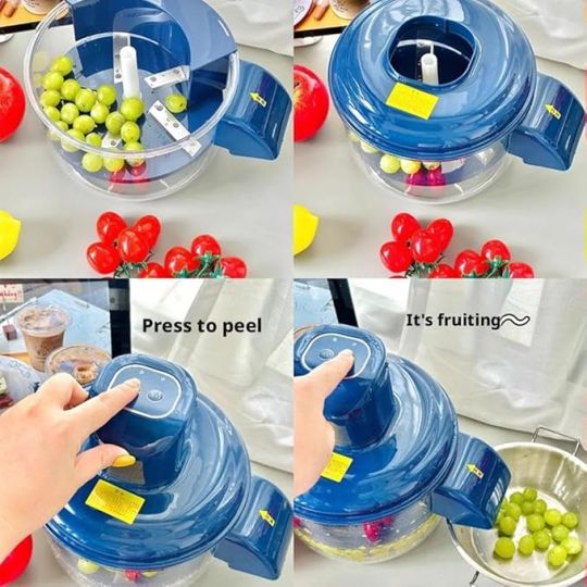Glossy Blue Mini Food Chopper Set