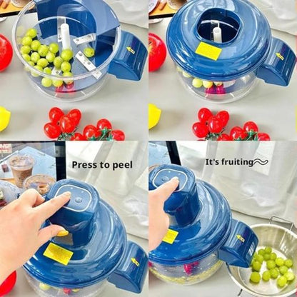 Glossy Blue Mini Food Chopper Set