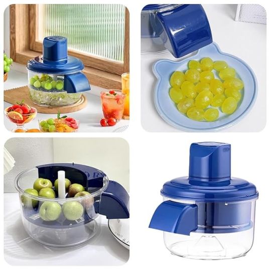 Glossy Blue Mini Food Chopper Set