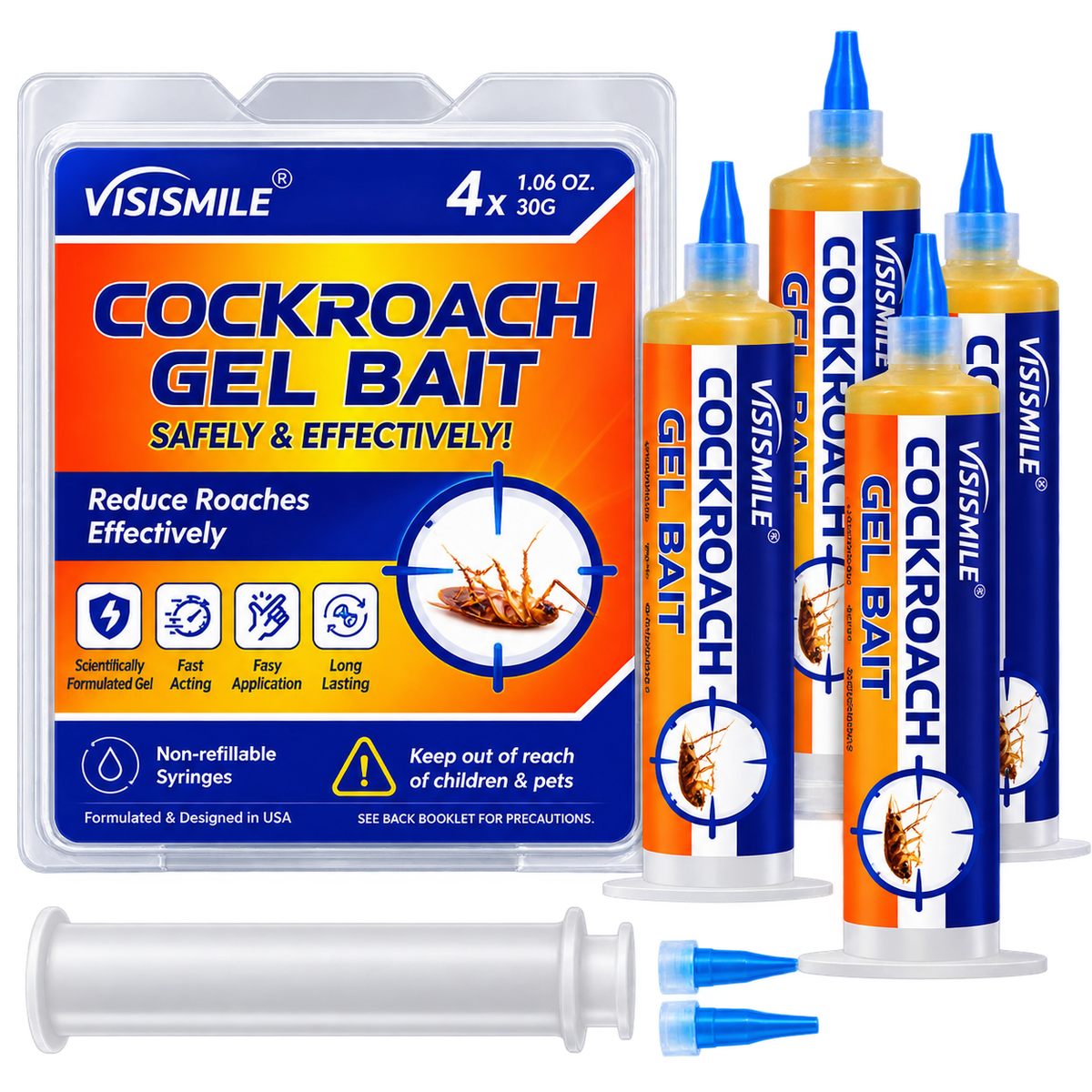 Cockroach Gel Bait- 4 Tubes x 30gms
