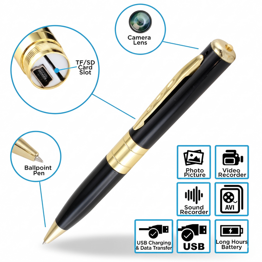 Executive Hidden Camera Pen | HD Video & Audio Recorder
