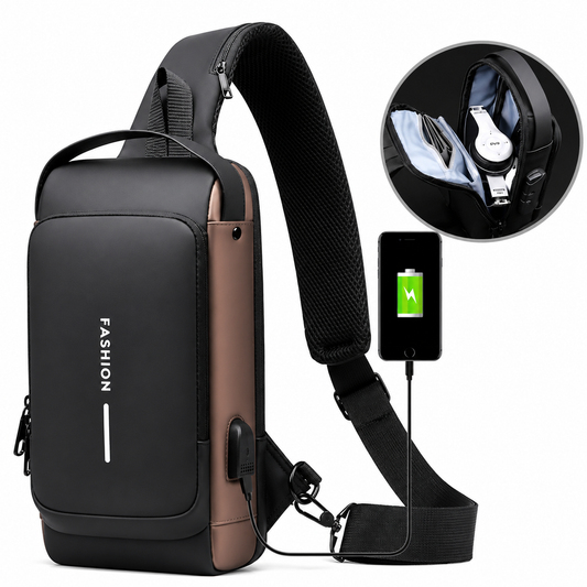 Premium Crossbody Chest Bag | Waterproof & USB Ready